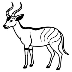 Monoline Saola Illustration