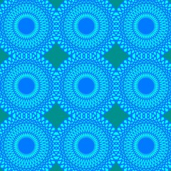 abstract seamless pattern Blue Mandala Grid
  
 
