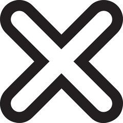 Obraz premium vector cross mark icon