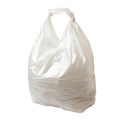 White plastic bag isolated on black background simple packaging recyclable material