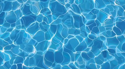 Azure Depths: Captivating ripples dance across a pool of crystal-clear water, a mesmerizing display of light and movement. Evoking the serenity of summer days.