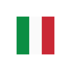 Flag of Italy. Flag icon. Standard colors. Standard sizes. Rectangular flag. Computer illustration. Vector illustration.