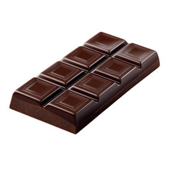 Fototapeta premium 3d icon of a dark chocolate bar isolated on transparent background