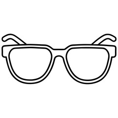 Fototapeta premium Sunglasses Icon Vector | Generative AI Linocut Silhouette Design