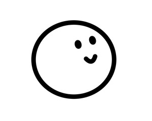 笑顔斜め上顔アイコン