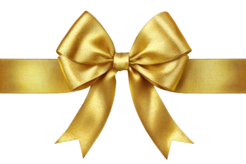 Beautiful golden ribbon bow ideal for gifting on special occasions like birthdays, weddings, or holidays decorated with elegance and charm for wrapping presents and enhancing the overall appeal