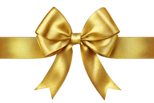 Beautiful golden ribbon bow ideal for gifting on special occasions like birthdays, weddings, or holidays decorated with elegance and charm for wrapping presents and enhancing the overall appeal