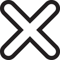 Obraz premium vector cross mark icon