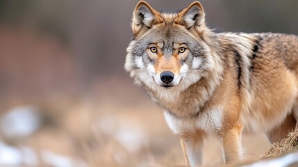 Obraz premium beautiful eyes of a wild wolf.