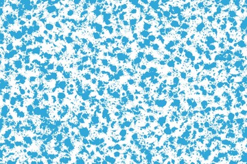 Abstract blue fun splashes paint texture seamless pattern isolated on white background. Endless texture for wallpaper, textile, print, fabric, wrapping paper, card, packaging, decoration, etc.