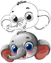 Adorable Baby Elephant Illustration