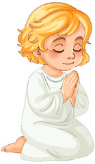 Peaceful Child Angel in Prayer Pose