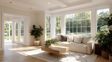Minimalist sunroom interior