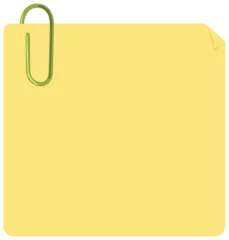  Yellow Sticky Note with Paperclip © GraphicsRF