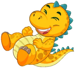  Playful Cartoon Dinosaur with Cheerful Expression © GraphicsRF