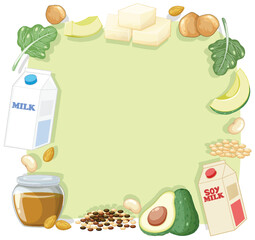 Healthy Food Choices Vector Illustration