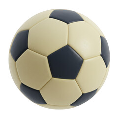 Fototapeta premium Classic black and white soccer ball isolated on transparent background