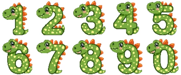  Dinosaur-Themed Number Illustration for Kids © GraphicsRF