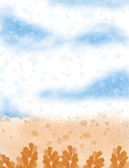 orange blue colorful abstract illustration, background, wallpaper, card invitation design