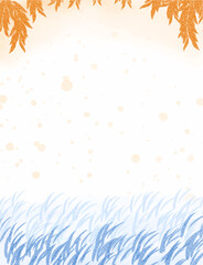 orange blue colorful abstract illustration, background, wallpaper, card invitation design