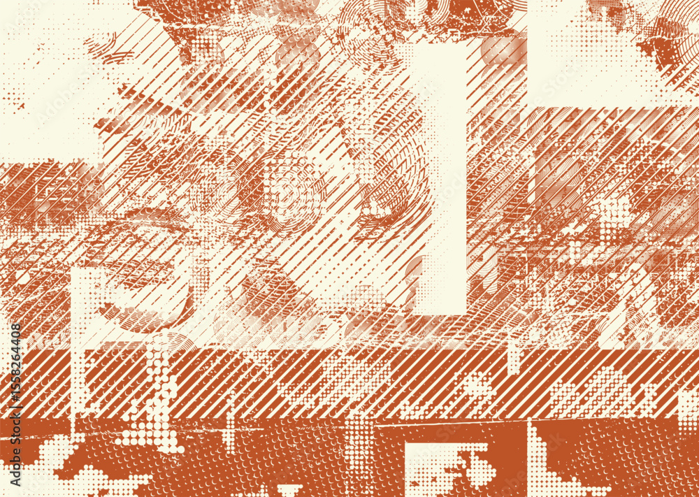 Leinwandbilder Glitch distorted geometric shape . Noise destroyed logo . Trendy defect error shapes . Glitched frame .Grunge textured . Distressed effect .Vector shapes with a halftone dots screen print texture. 