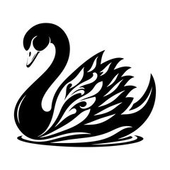  black and white vector illustration, isolated on white background