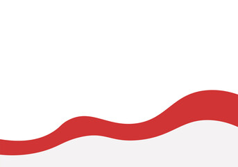 Independence Day Indonesia Wavy Flag Element