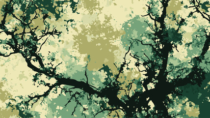 Abstract hunting camouflage, seamless texture, military camouflage pattern, Army or hunting dark khaki green camo clothes. Camouflage wallpaper for textile and fabric. Fashion camo style. 