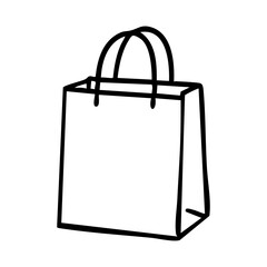 紙袋　線画　手書き