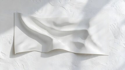 Obraz premium 22. A white banner with shadows on a textured background