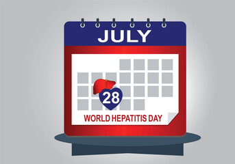 Fototapeta premium World Hepatitis Day horizontal three dimensional vector illustration poster design. Health care human diagnosis disease treatment graphic.
