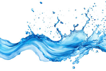 Creative blue water splash illustration showcasing hand-painted details with vibrant hues and dynamic motion, perfect for artistic design applications and creative projects