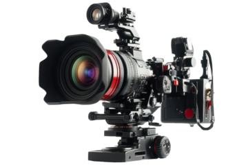 Professional film camera with advanced features highlighting its functionality for cinematic production and creative visual storytelling