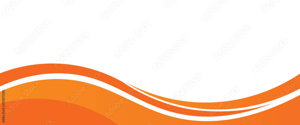 Poster vector orange line background curve element with white space for text and message design, overlappin