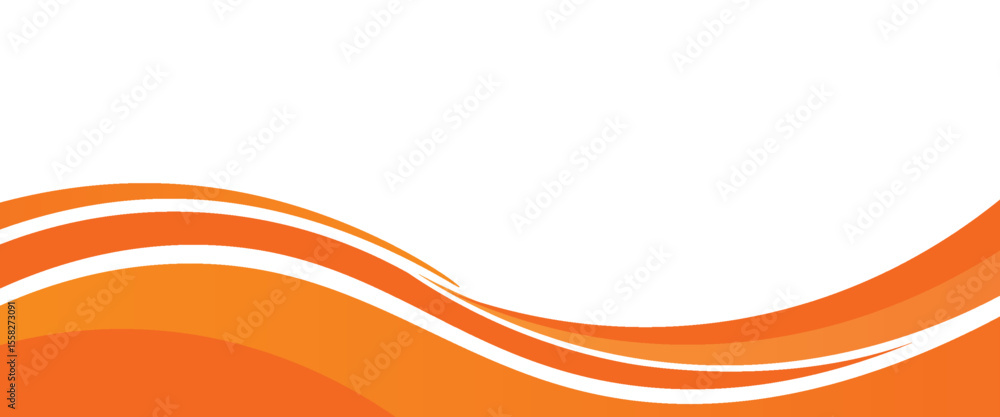 Poster vector orange line background curve element with white space for text and message design, overlappin