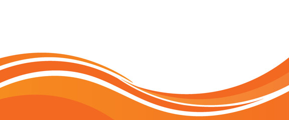 Vector orange line background curve element with white space for text and message design, overlapping layers, vector