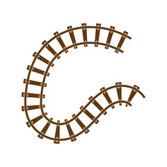 railroad tracks logo vector icon symbol illustration design template