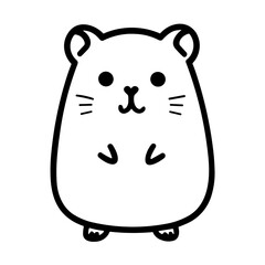 Kawaii Rodent Cute Hamster simple flat icon