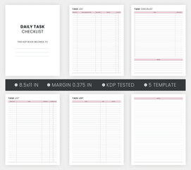 Daily Task Checklist Printable, Task List Organizer