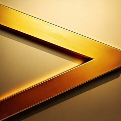 Luxurious Golden Greater Than Sign ( > ) with Reflective Shine