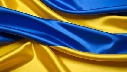 Rippled flag cloth in vibrant yellow and blue