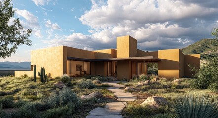 Contemporary Adobe Dwelling in the Southwest: A Stunning Fusion of Architecture and Nature