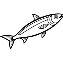 Sardine Sketch Vector Art