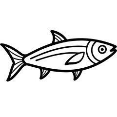 Sardine Sketch Vector Art