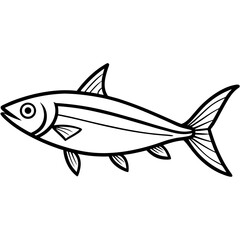 Sardine Sketch Vector Art