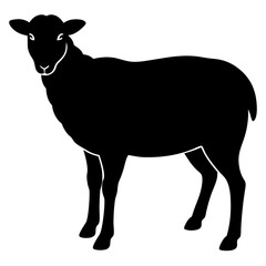silhouette of a sheep
