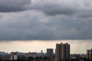Fototapeta premium storm clouds over the city