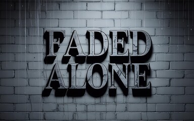 Fototapeta premium Faded Alone: Urban Decay Texture, Grunge Wall Art, Dark Background, Brick Wall Photography