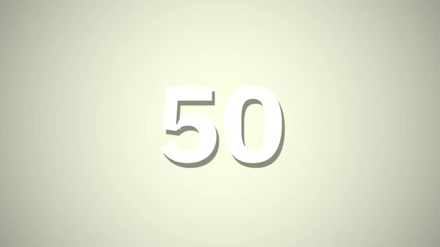 Numbers Counting Down 4K Seamless Countdown Timer Animation for Video and Digital Displays