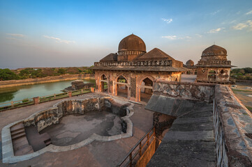 Jahaz Mahal or Ship Palace in Mandu, Madhya Pradesh, India